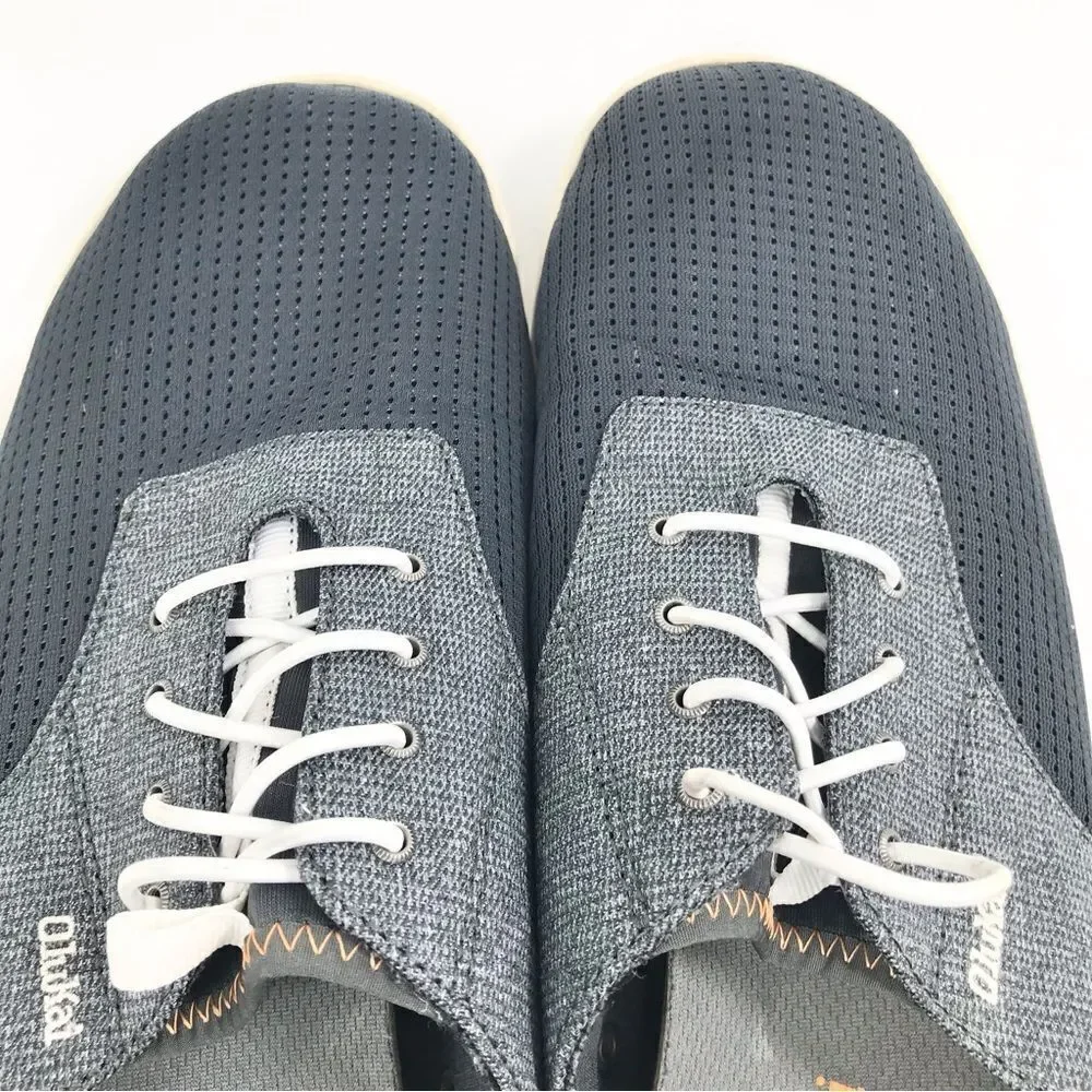 Olukai Nohea Moku Lightweight Mesh Slip On Deck Loafers in Dark Shadow Gray